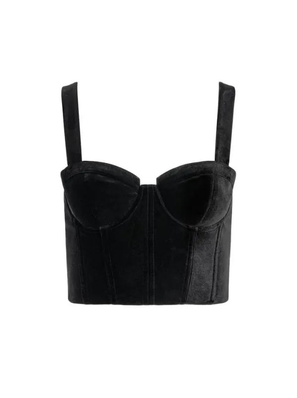 Tops Women Alice Olivia JEANNA BUSTIER TOP Black