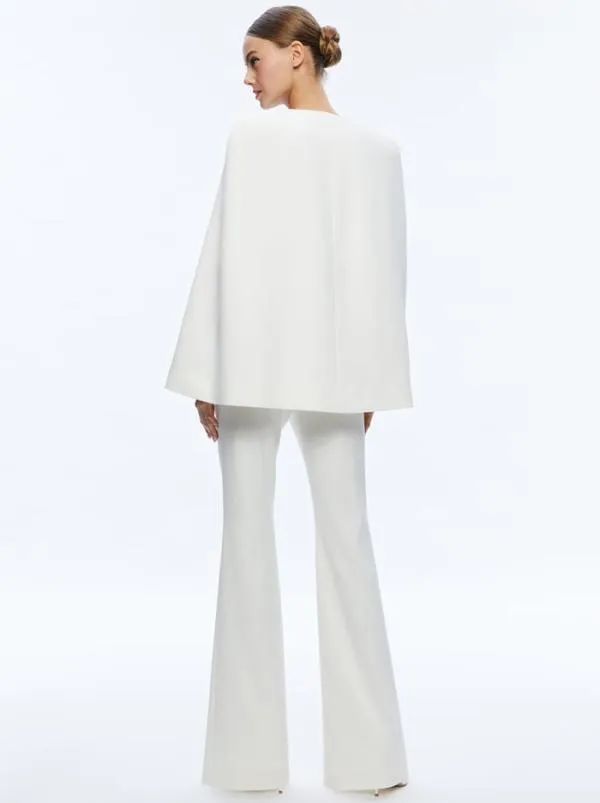 Tops Women Alice Olivia MARICA SQUARE NECK CAPE TOP Ecru