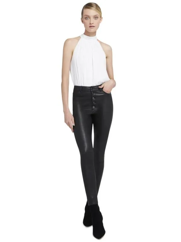 Tops Women Alice Olivia MARIS HALTER NECK GATHERED TOP White