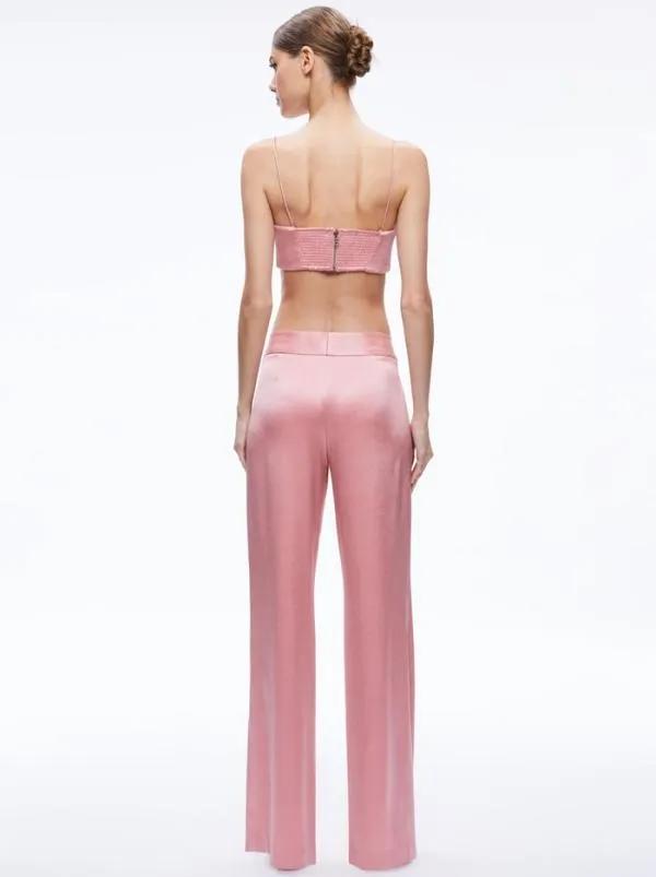 Tops Women Alice Olivia SASHA THIN STRAP CROP TOP Rose