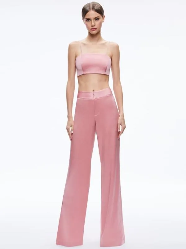 Tops Women Alice Olivia SASHA THIN STRAP CROP TOP Rose