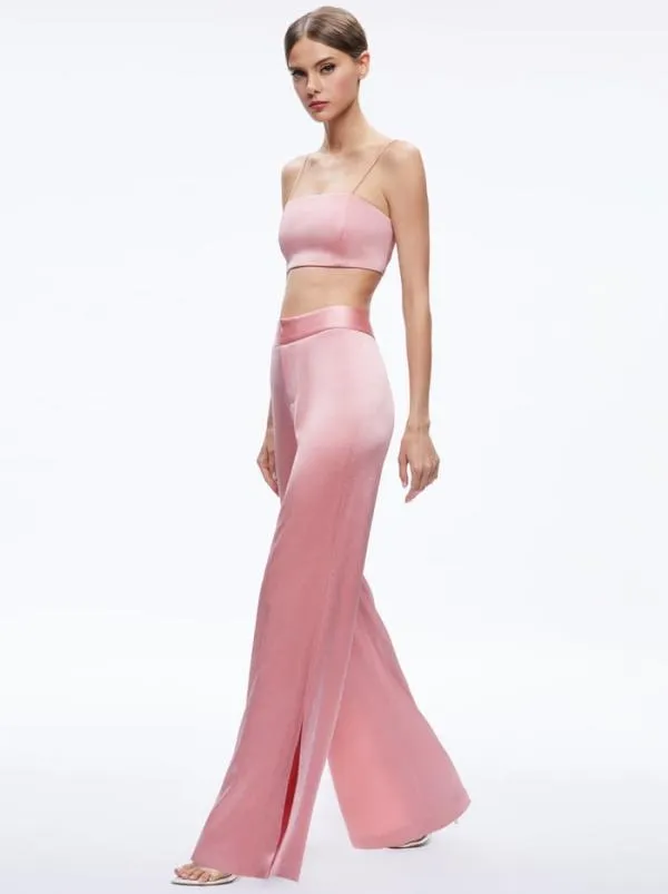 Tops Women Alice Olivia SASHA THIN STRAP CROP TOP Rose