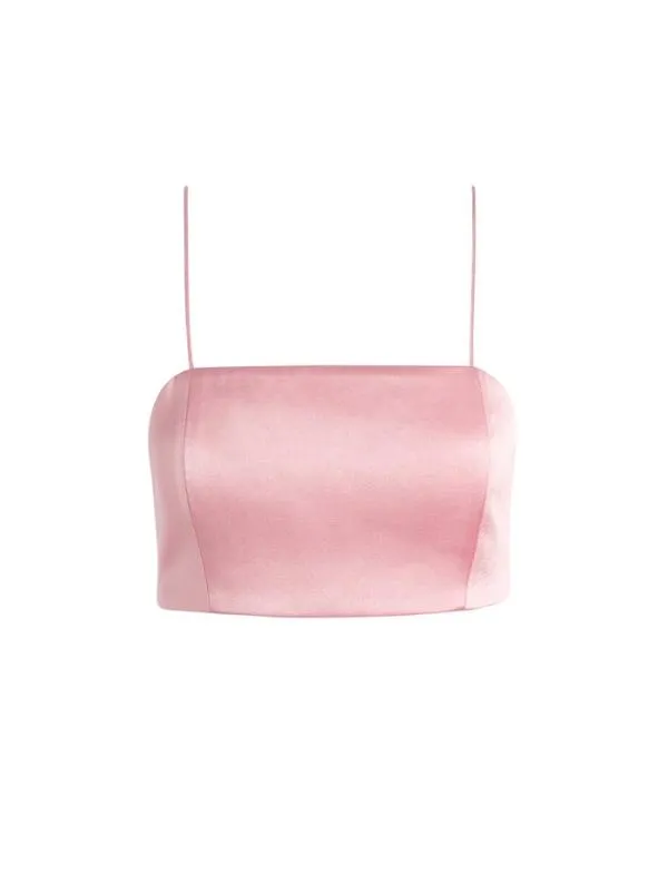 Tops Women Alice Olivia SASHA THIN STRAP CROP TOP Rose