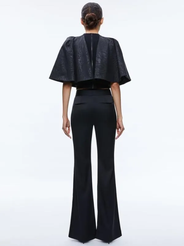 Tops Women Alice Olivia SERGIA CAPE SLEEVE TOP Black