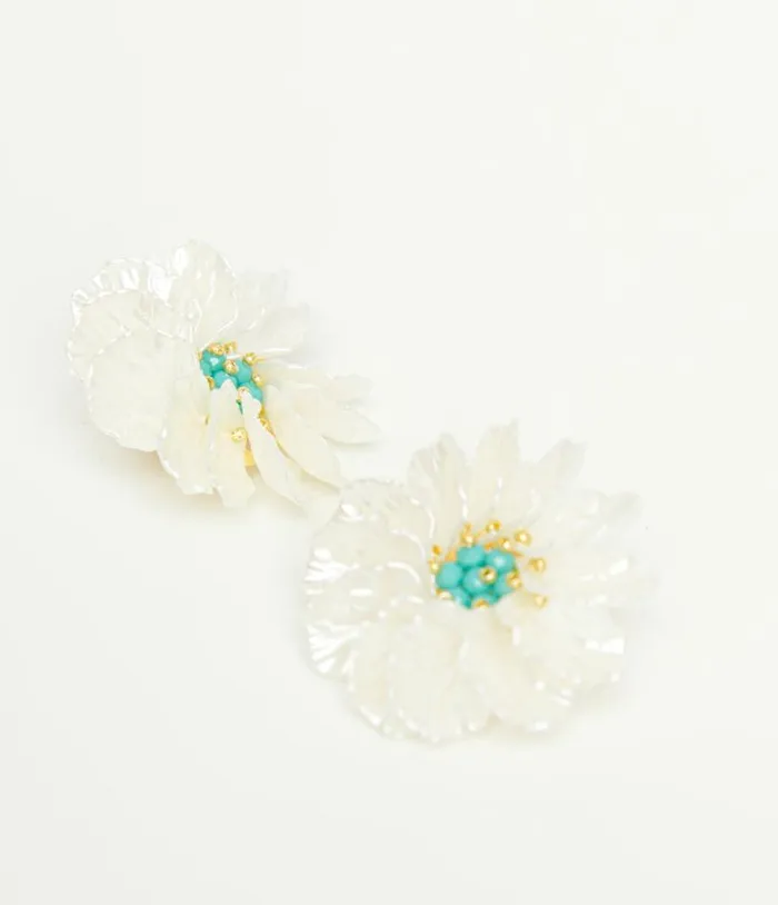 Turquoise Daisy Earrings Accessories Unique Vintage Earrings