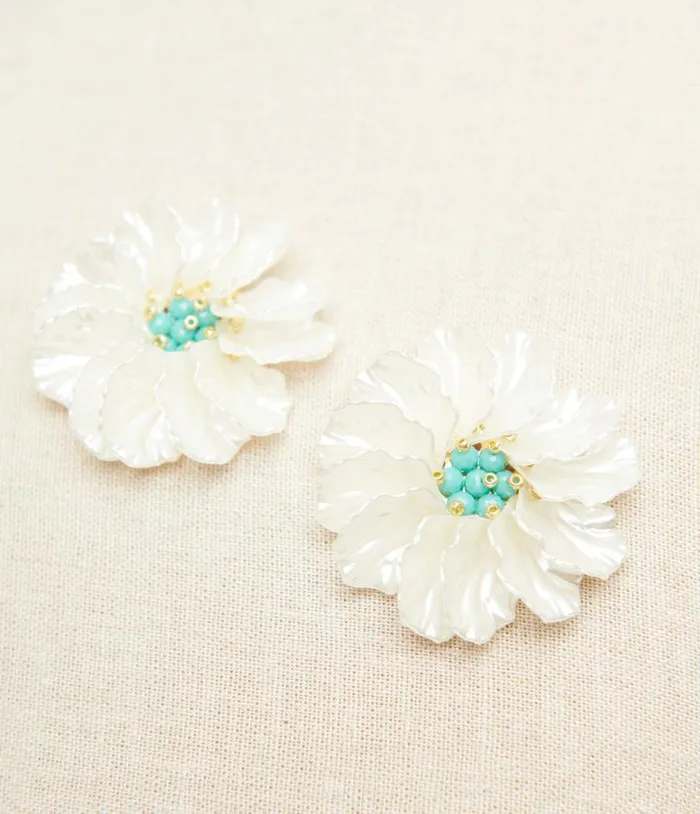 Turquoise Daisy Earrings Accessories Unique Vintage Earrings