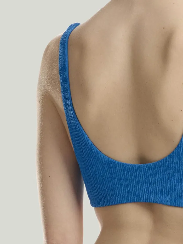 Ultra Texture Bikini Top Blue Women Wolford Swimwear