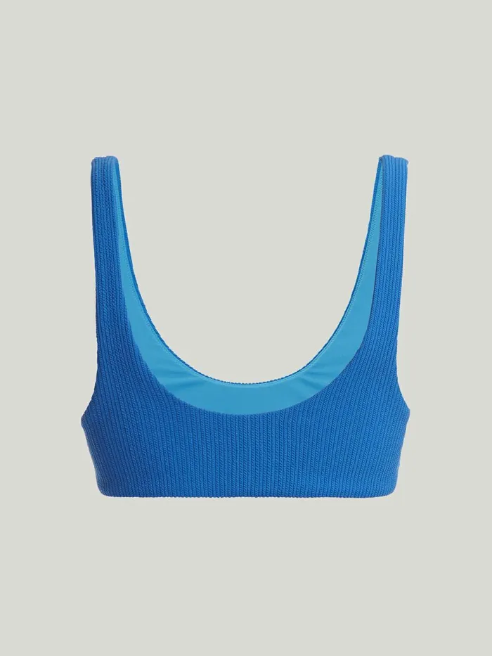 Ultra Texture Bikini Top Blue Women Wolford Swimwear