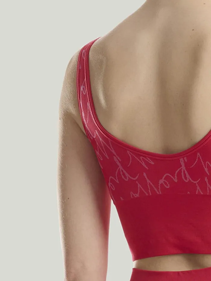 W Athleisure Crop Top Bra Red Gloworchid Women Wolford Tops