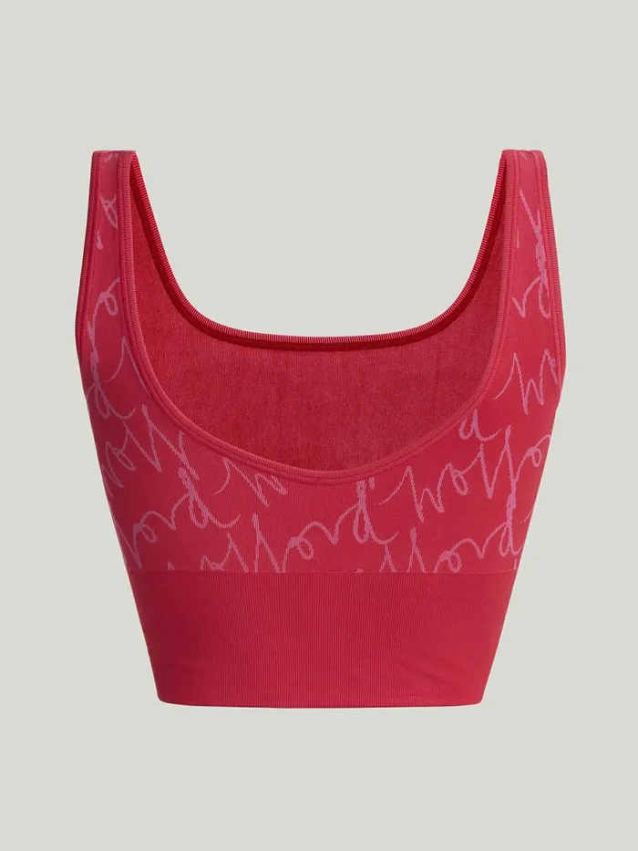 W Athleisure Crop Top Bra Red Gloworchid Women Wolford Tops