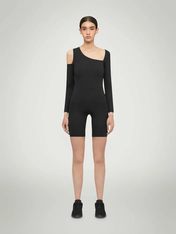 Warm Up Jumpsuit Black Women Wolford Trousers and Jumpsuits