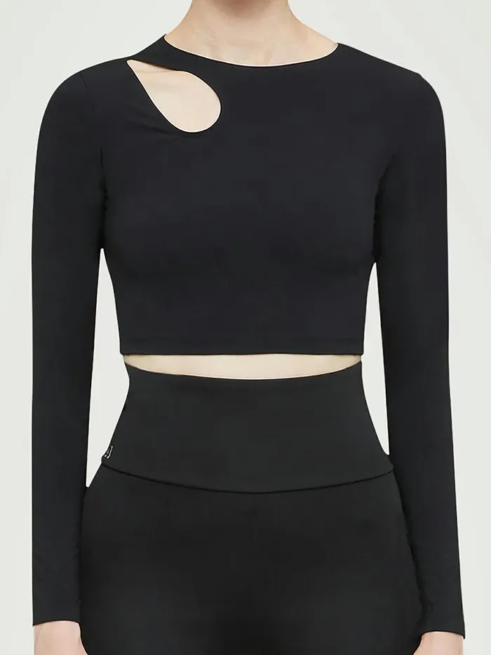 Warm Up Top Long Sleeves Black Women Wolford Tops