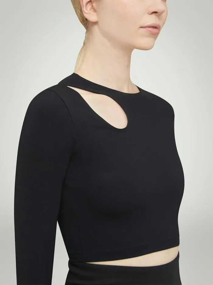 Warm Up Top Long Sleeves Black Women Wolford Tops
