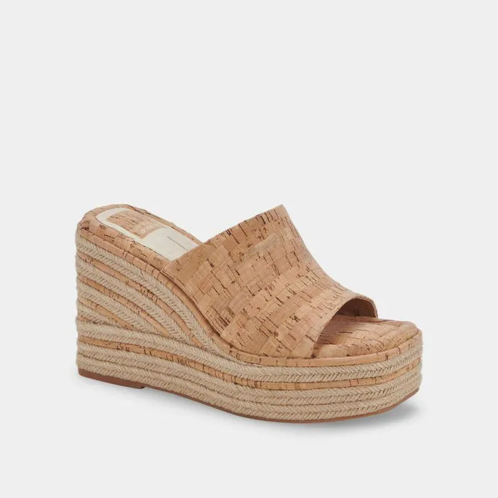 Wedges Shop Dolce Vita Elaria Wedges Natural Cork Natural Cork Wedge Sandals Natural Cork
