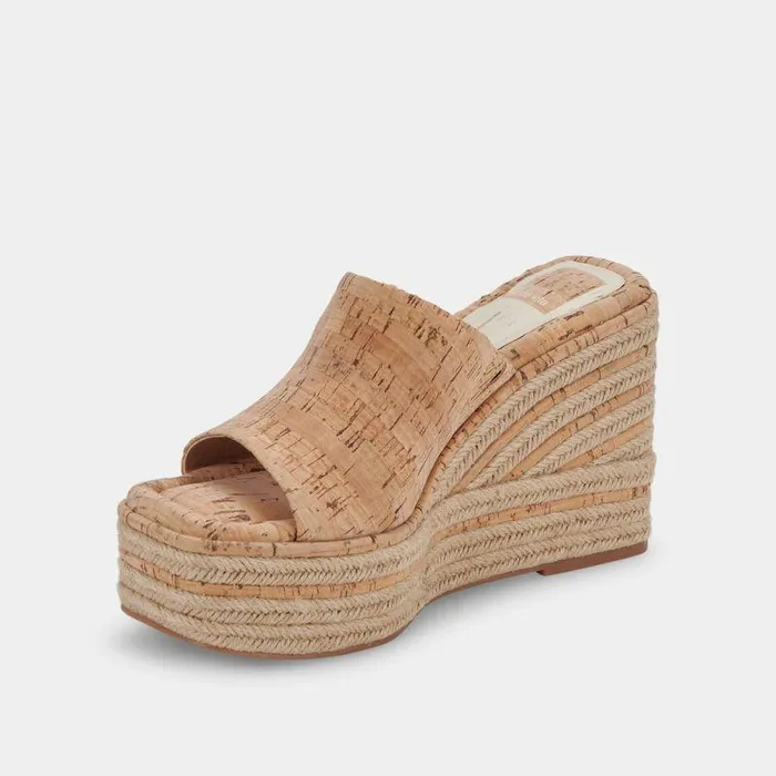 Wedges Shop Dolce Vita Elaria Wedges Natural Cork Natural Cork Wedge Sandals Natural Cork