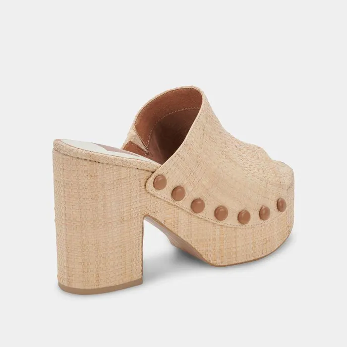 Wedges Shop Dolce Vita Emol Heels Light Natural Raffia Natural Raffia Chunky Heel Sandals Lt Natural Raffia