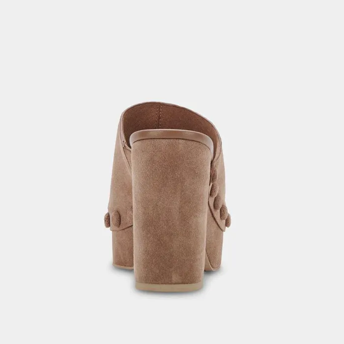 Wedges Shop Dolce Vita Emol Heels Mushroom Suede Mushroom Suede Chunky Heel Sandals Mushroom Suede