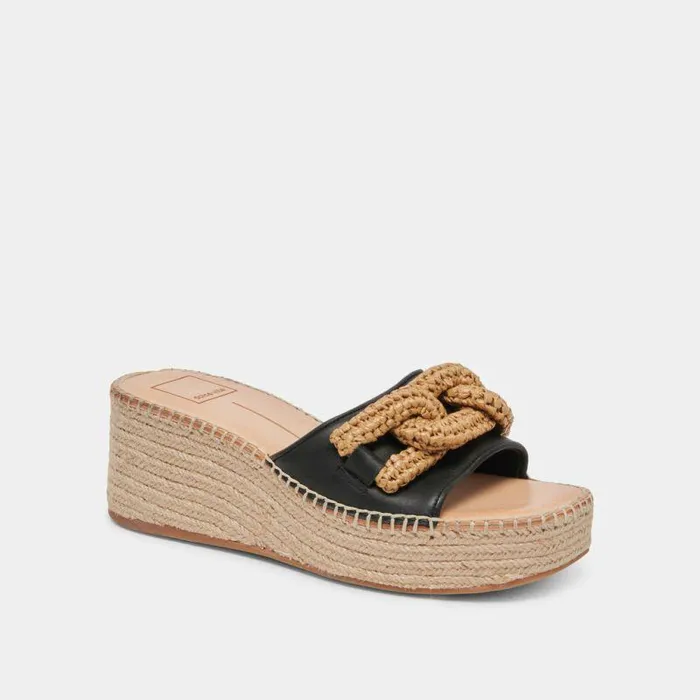 Wedges Shop Dolce Vita Narnia Sandals Black Leather Black Leather