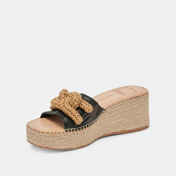 Wedges Shop Dolce Vita Narnia Sandals Black Leather Black Leather