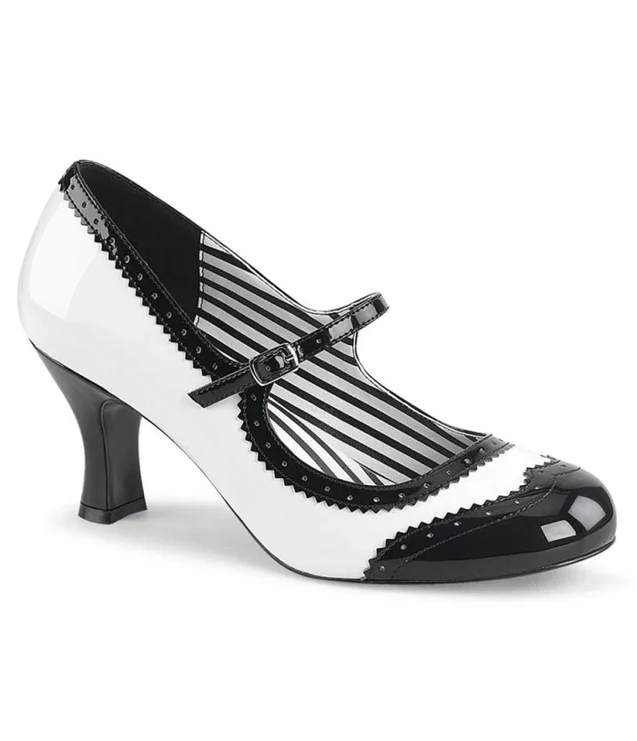 White and Black Spectator Mary Jane Kitten Heel Pumps Shoes Unique Vintage Heels White and Black Spectator Mary Jane Kitten Heel Pumps Shoes Unique Vintage Heels
