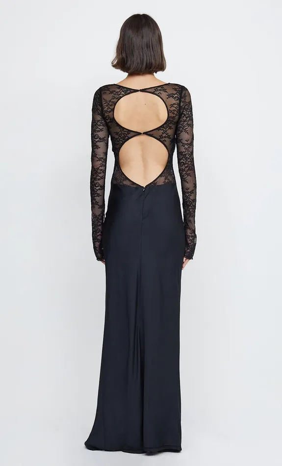 Woman Bec Bridge Cut Out Dresses NORA LACE LONG SLEEVE MAXI DRESS Black Woman Bec Bridge Cut Out Dresses NORA LACE LONG SLEEVE MAXI DRESS Black