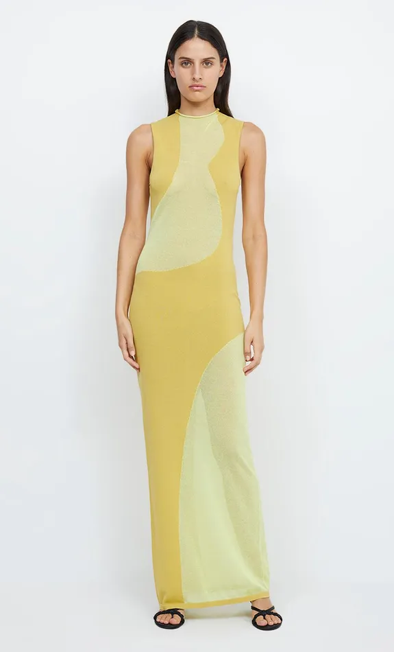 Woman Bec Bridge Knitwear DOROTHY KNIT MAXI DRESS Spliced Citron