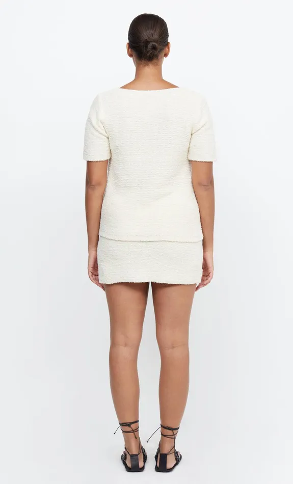 Woman Bec Bridge Knitwear GAIA KNIT SHORT SLEEVE TOP Cream Woman Bec Bridge Knitwear GAIA KNIT SHORT SLEEVE TOP Cream