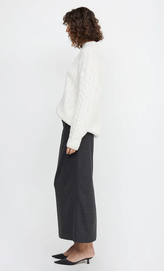 Woman Bec Bridge Knitwear MARCIA CABLE KNIT JUMPER Ivory Woman Bec Bridge Knitwear MARCIA CABLE KNIT JUMPER Ivory