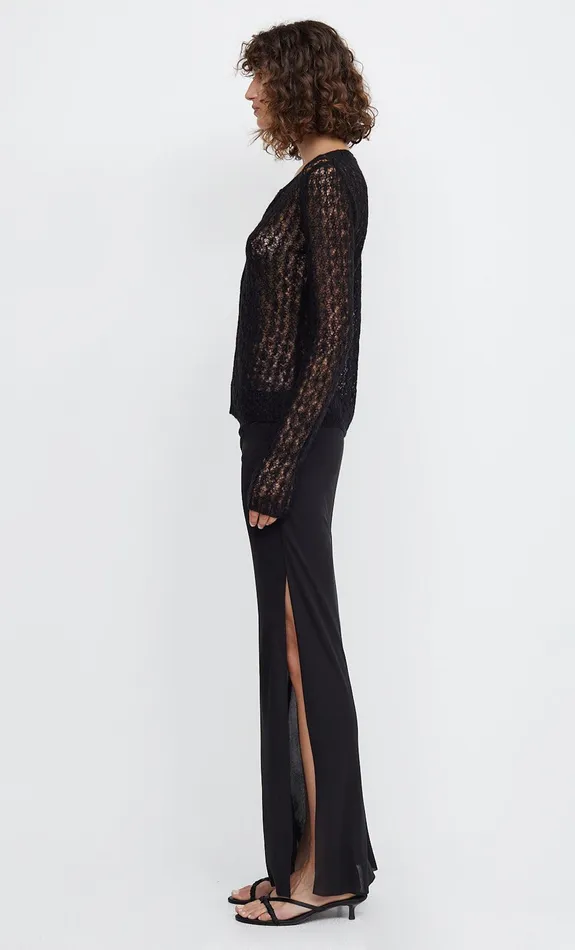 Woman Bec Bridge Long Sleeve CORA KNIT CARDIGAN Black Woman Bec Bridge Long Sleeve CORA KNIT CARDIGAN Black