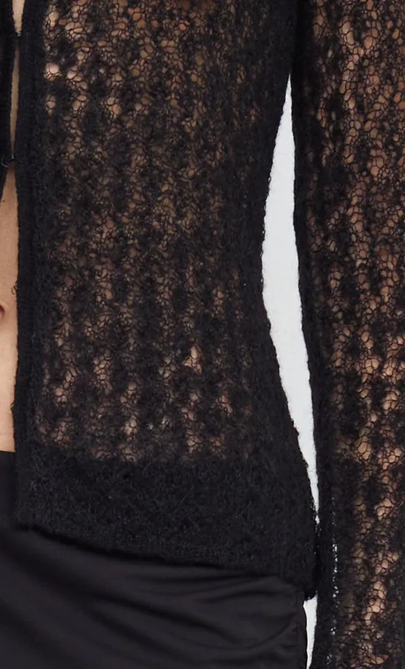 Woman Bec Bridge Long Sleeve CORA KNIT CARDIGAN Black Woman Bec Bridge Long Sleeve CORA KNIT CARDIGAN Black