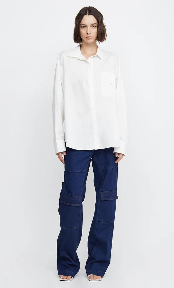 Woman Bec Bridge Long Sleeve KELZIERA OPEN BACK SHIRT White