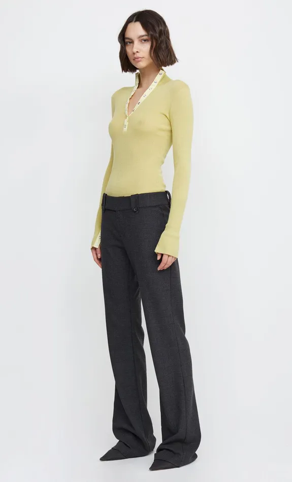 Woman Bec Bridge Long Sleeve MEADOW SNAP LS KNIT TOP Pear Sorbet Woman Bec Bridge Long Sleeve MEADOW SNAP LS KNIT TOP Pear Sorbet