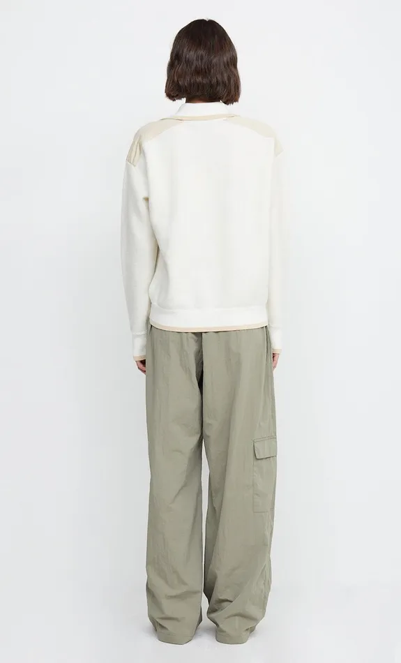 Woman Bec Bridge Long Sleeve OXFORD POLO KNIT JUMPER IvorySand Woman Bec Bridge Long Sleeve OXFORD POLO KNIT JUMPER IvorySand
