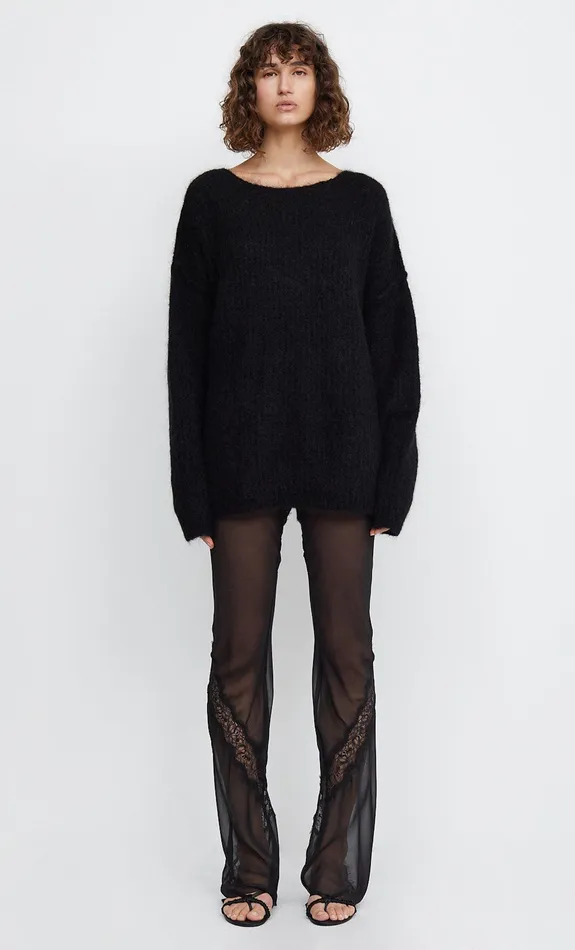 Woman Bec Bridge Long Sleeve SAFFRON KNIT JUMPER Black