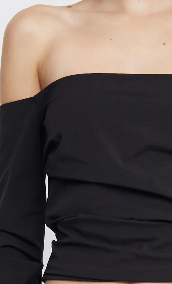 Woman Bec Bridge Long Sleeve ZELIE OFF SHOULDER TOP Black Woman Bec Bridge Long Sleeve ZELIE OFF SHOULDER TOP Black