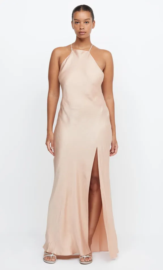 Woman Bec Bridge Maxi Dresses ADORE HALTER MAXI DRESS Rose Gold