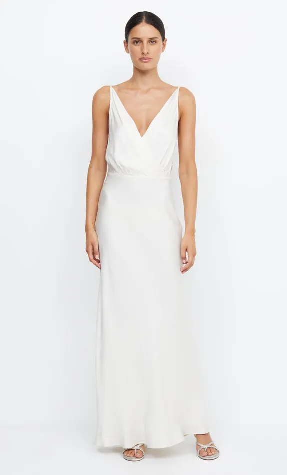 Woman Bec Bridge Maxi Dresses ADORE V MAXI DRESS Cream Woman Bec Bridge Maxi Dresses ADORE V MAXI DRESS Cream