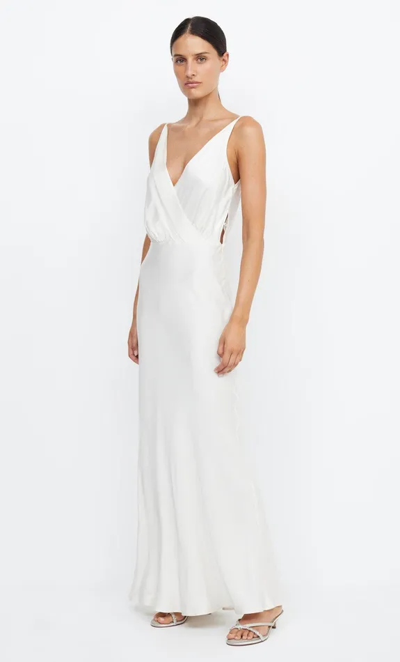 Woman Bec Bridge Maxi Dresses ADORE V MAXI DRESS Cream Woman Bec Bridge Maxi Dresses ADORE V MAXI DRESS Cream