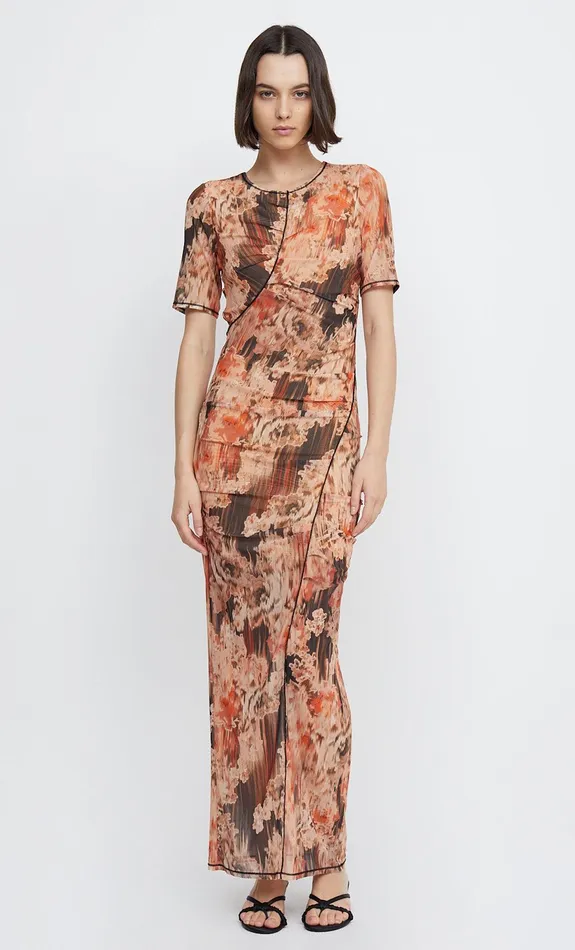 Woman Bec Bridge Maxi Dresses AVERIL TEE MAXI DRESS Glitch Floral