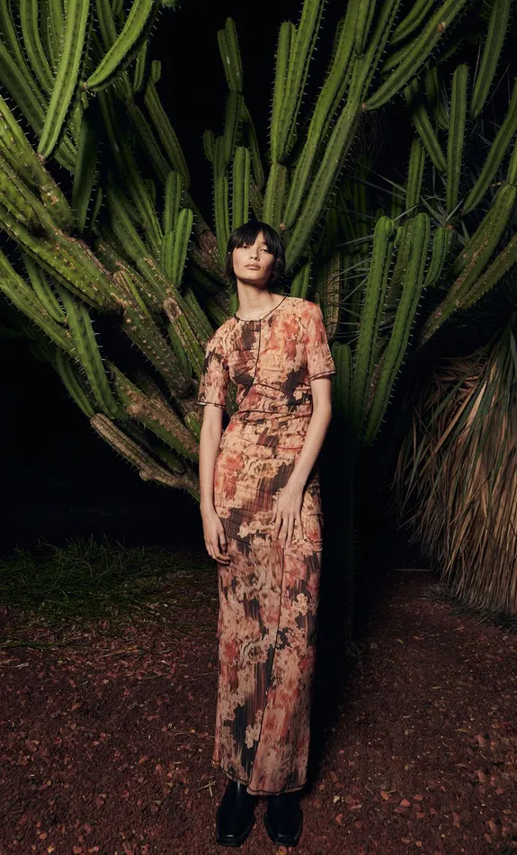 Woman Bec Bridge Maxi Dresses AVERIL TEE MAXI DRESS Glitch Floral Woman Bec Bridge Maxi Dresses AVERIL TEE MAXI DRESS Glitch Floral