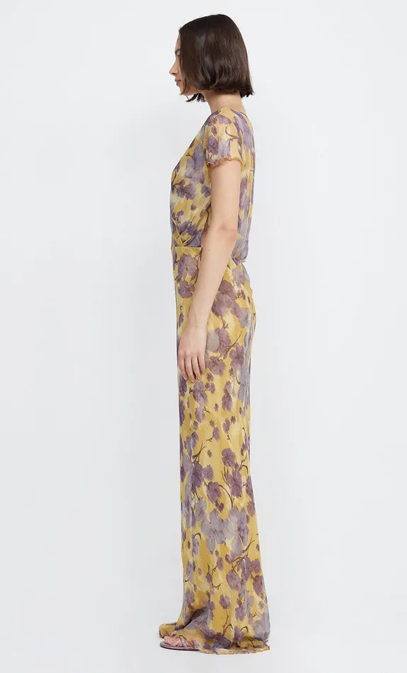 Woman Bec Bridge Maxi Dresses BERNADETTE WRAP MAXI DRESS Golden Violet Woman Bec Bridge Maxi Dresses BERNADETTE WRAP MAXI DRESS Golden Violet