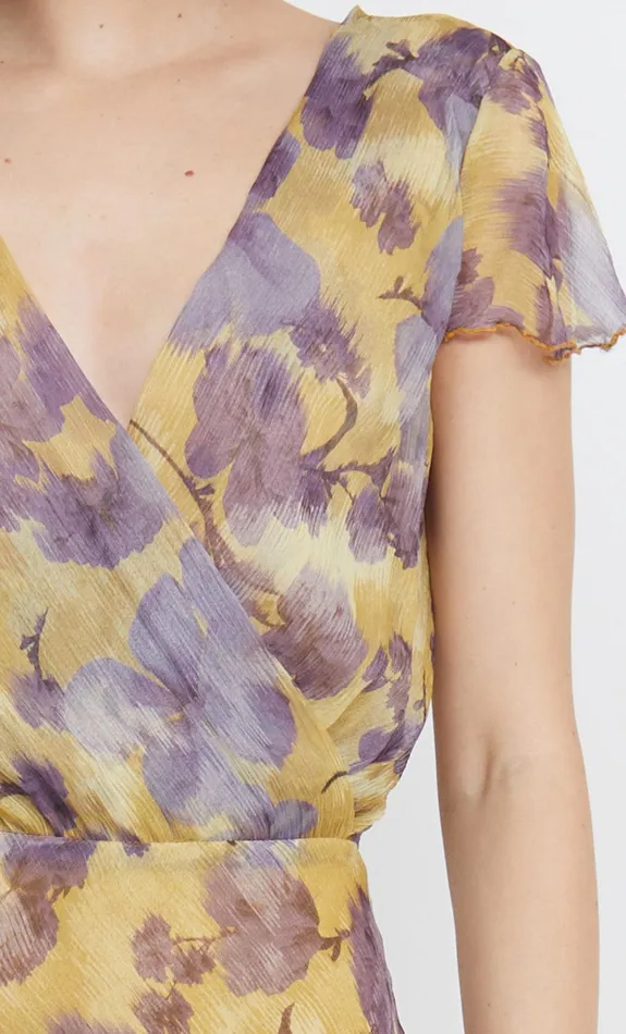 Woman Bec Bridge Maxi Dresses BERNADETTE WRAP MAXI DRESS Golden Violet Woman Bec Bridge Maxi Dresses BERNADETTE WRAP MAXI DRESS Golden Violet