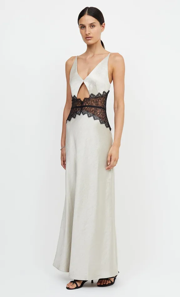 Woman Bec Bridge Maxi Dresses CAMILLE MAXI DRESS EcruBlack Woman Bec Bridge Maxi Dresses CAMILLE MAXI DRESS EcruBlack