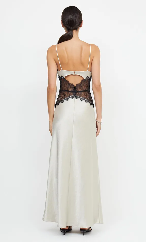 Woman Bec Bridge Maxi Dresses CAMILLE MAXI DRESS EcruBlack Woman Bec Bridge Maxi Dresses CAMILLE MAXI DRESS EcruBlack