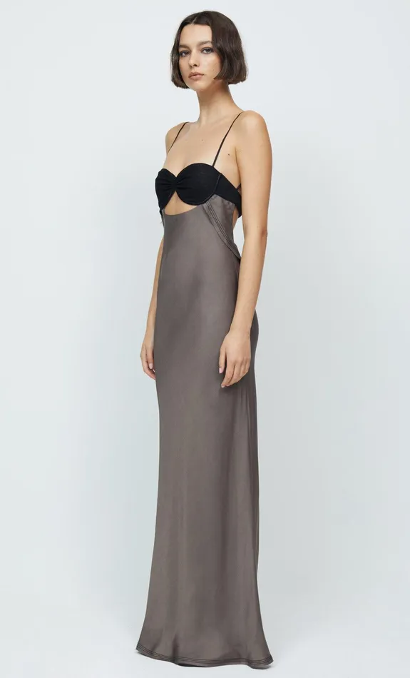 Woman Bec Bridge Maxi Dresses EVANGELINE STRAPPY MAXI DRESS PewterBlack Woman Bec Bridge Maxi Dresses EVANGELINE STRAPPY MAXI DRESS PewterBlack