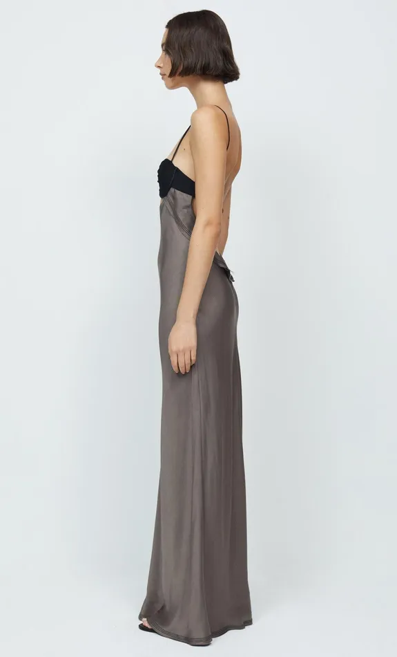 Woman Bec Bridge Maxi Dresses EVANGELINE STRAPPY MAXI DRESS PewterBlack Woman Bec Bridge Maxi Dresses EVANGELINE STRAPPY MAXI DRESS PewterBlack
