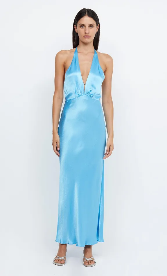 Woman Bec Bridge Maxi Dresses INDI HALTER MAXI DRESS Topaz Blue