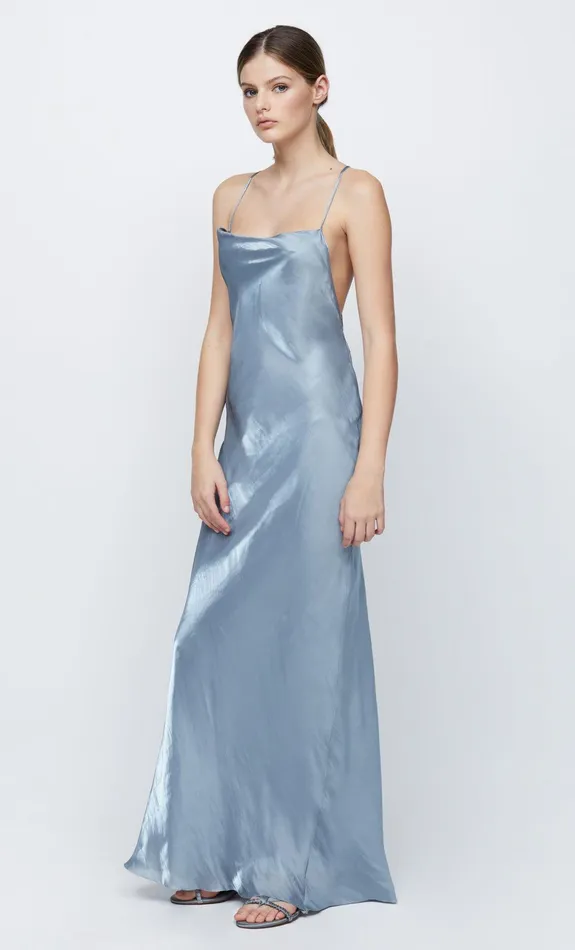 Woman Bec Bridge Maxi Dresses INDRA MAXI DRESS Steel Blue Woman Bec Bridge Maxi Dresses INDRA MAXI DRESS Steel Blue