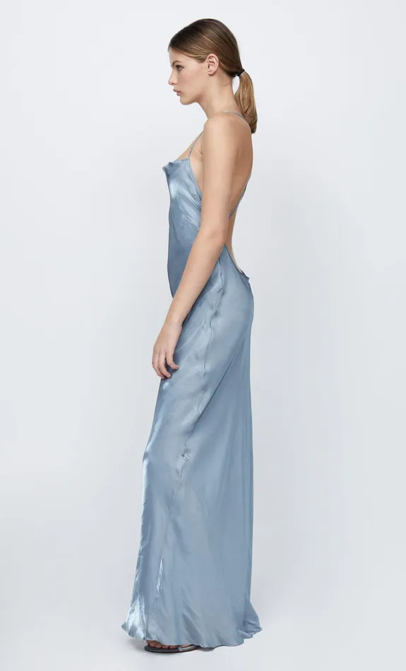 Woman Bec Bridge Maxi Dresses INDRA MAXI DRESS Steel Blue Woman Bec Bridge Maxi Dresses INDRA MAXI DRESS Steel Blue