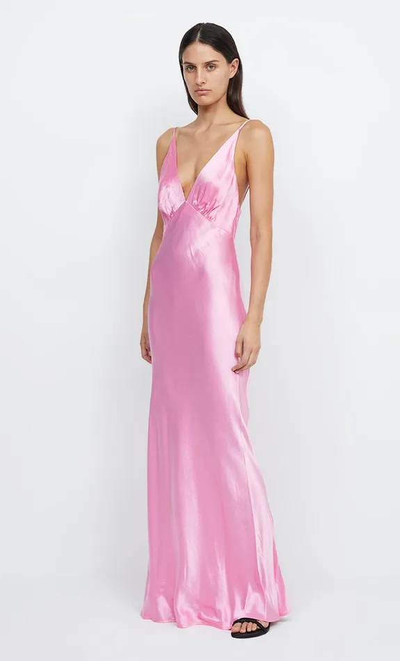 Woman Bec Bridge Maxi Dresses LORELAI V MAXI DRESS Candy Pink Woman Bec Bridge Maxi Dresses LORELAI V MAXI DRESS Candy Pink